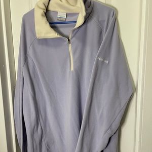 Light purple/off white pullover Columbia hoodie size 3X